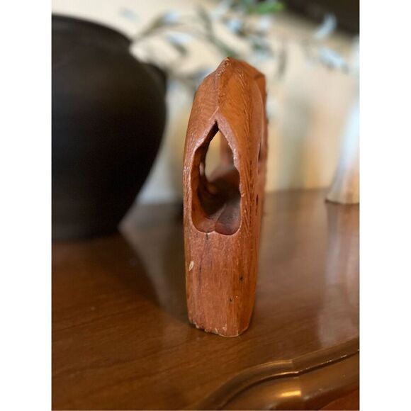 Hand carved Wood Elephant Train Bridge Made in Thailand 5 Elephants - Picture 6 of 13